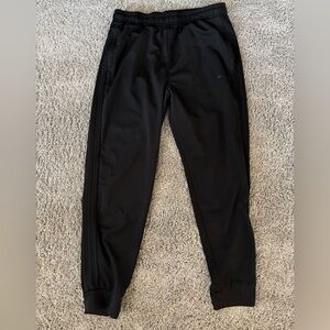 Adidas Men's Black Athletic Jogger Pants with Side Stripes Size XL